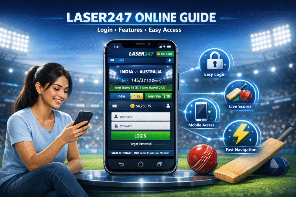Laser247 online platform guide showing login process, key features, and easy account access for new users on the Laser247 website.